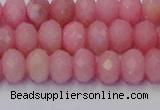 CRB1849 15.5 inches 5*8mm faceted rondelle pink opal beads