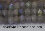 CRB1852 15.5 inches 4*6mm faceted rondelle labradorite beads