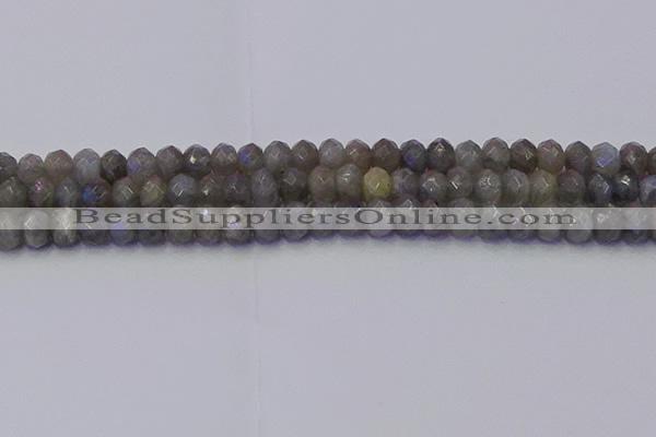 CRB1853 15.5 inches 5*8mm faceted rondelle labradorite beads