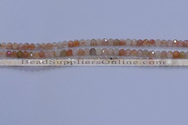 CRB1869 15.5 inches 2*3mm faceted rondelle sunstone beads