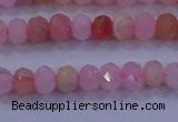 CRB1876 15.5 inches 2.5*4mm faceted rondelle pink opal beads