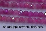 CRB1879 15.5 inches 2.5*4mm faceted rondelle red tourmaline beads