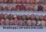 CRB1881 15.5 inches 2*3mm faceted rondelle rhodochrosite beads