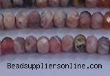 CRB1882 15.5 inches 2.5*4mm faceted rondelle rhodochrosite beads