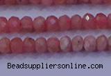 CRB1885 15.5 inches 2.5*4mm faceted rondelle rhodochrosite beads