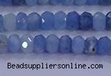 CRB1891 15.5 inches 3*5mm faceted rondelle aquamarine beads