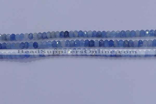 CRB1891 15.5 inches 3*5mm faceted rondelle aquamarine beads