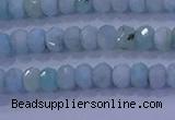 CRB1894 15.5 inches 2.5*4mm faceted rondelle larimar beads