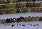 CRB1918 15.5 inches 2*3mm faceted rondelle green garnet beads