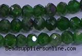 CRB1922 15.5 inches 2.5*4mm faceted rondelle diopside beads