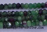 CRB1924 15.5 inches 2*3mm faceted rondelle ruby zoisite beads