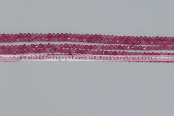 CRB1935 15.5 inches 2*3mm faceted rondelle pink tourmaline beads