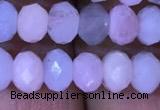 CRB1968 15.5 inches 4*6mm faceted rondelle morganite beads