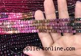 CRB1970 15.5 inches 3.5*5mm faceted rondelle tourmaline beads