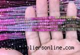 CRB1971 15.5 inches 3*4mm faceted rondelle tourmaline beads