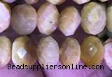 CRB1993 15.5 inches 6*8mm faceted rondelle golden tiger eye beads