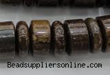 CRB200 15.5 inches 6*18mm - 13*18mm rondelle bronzite gemstone beads