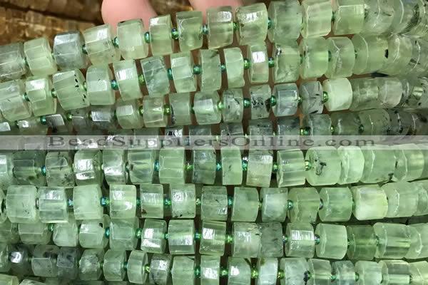 CRB2040 15.5 inches 7mm - 8mm faceted tyre prehnite beads