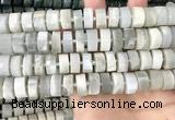 CRB2083 15.5 inches 12mm - 13mm faceted tyre grey moonstone beads