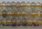 CRB214 15.5 inches 3*4mm faceted rondelle yellow fluorite beads