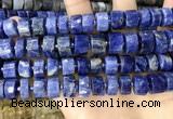 CRB2178 15.5 inches 13mm - 14mm faceted tyre sodalite beads