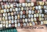 CRB2180 15.5 inches 9mm - 10mm faceted tyre crazy lace agate beads