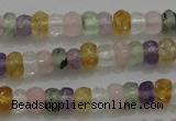 CRB222 15.5 inches 2.5*4mm faceted rondelle mixed quartz beads