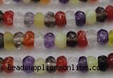 CRB223 15.5 inches 2.5*4mm faceted rondelle mixed quartz beads