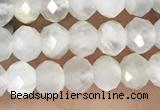 CRB2254 15.5 inches 3*4mm faceted rondelle white moonstone beads