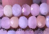 CRB2277 15.5 inches 4*6mm faceted rondelle morganite beads