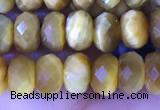 CRB2289 15.5 inches 4*6mm faceted rondelle golden tiger eye beads