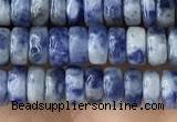 CRB2576 15.5 inches 2*4mm heishi blue spot stone beads wholesale