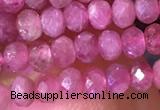 CRB2612 15.5 inches 2*3mm faceted rondelle ruby gemstone beads