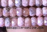 CRB2618 15.5 inches 2.5*4mm faceted rondelle rhodochrosite beads