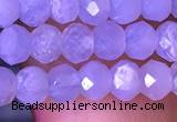 CRB2627 15.5 inches 3*4mm faceted rondelle blue chalcedony beads