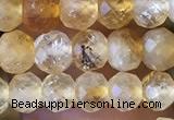 CRB2633 15.5 inches 4*5mm faceted rondelle citrine gemstone beads