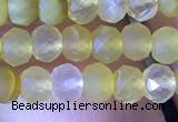 CRB2635 15.5 inches 3*4mm faceted rondelle yellow opal beads