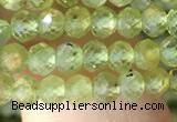 CRB2636 15.5 inches 3*4mm faceted rondelle peridot gemstone beads