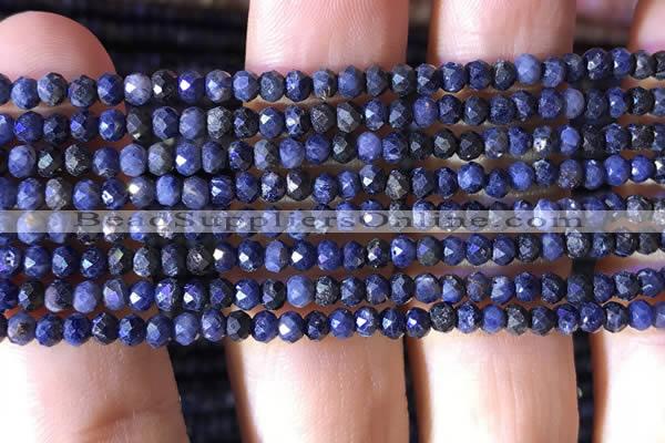 CRB2642 15.5 inches 2*3mm faceted rondelle sapphire beads wholesale