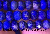 CRB2647 15.5 inches 3*4mm faceted rondelle lapis lazuli beads