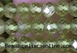 CRB2668 15.5 inches 3*4mm faceted rondelle peridot beads