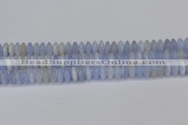 CRB267 15.5 inches 5*12mm rondelle blue chalcedony beads