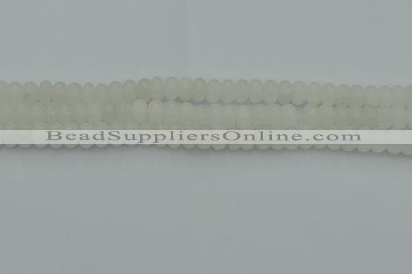 CRB2811 15.5 inches 5*8mm rondelle white jade beads wholesale