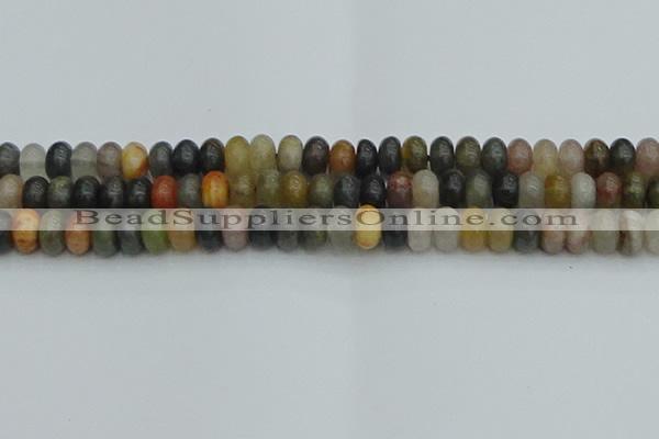 CRB2847 15.5 inches 6*10mm rondelle fancy jasper beads wholesale