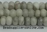 CRB2860 15.5 inches 4*6mm rondelle grey agate beads