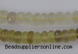 CRB303 15.5 inches 5*8mm - 10*14mm faceted rondelle lemon quartz beads