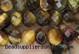 CRB3039 15.5 inches 4*6mm faceted rondelle yellow tiger eye beads