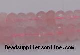 CRB304 15.5 inches 5*8mm - 10*14mm faceted rondelle rose quartz beads