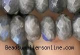 CRB3050 15.5 inches 6*10mm faceted rondelle labradorite beads