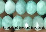 CRB3072 15.5 inches 5*8mm faceted rondelle amazonite gemstone beads